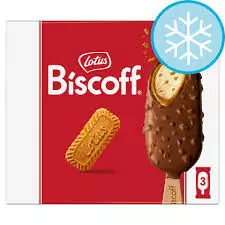 Lotus Biscoff Ice Cream Sticks Pack	90ml x 3Sticks