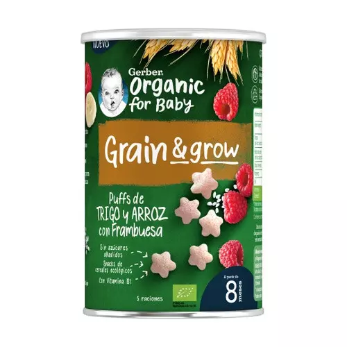 Gerber Organic for Baby Banana & Raspberry Puffs 35g