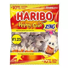 Haribo Happy Cola Zing Jellies 10% Extra Free	154g
