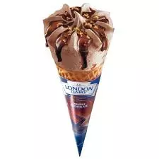 London Dairy Double Chocolate Ice Cream Cone	77g