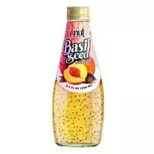 Vinut Basil Seed Peach Juice Glass Bottle	290ml