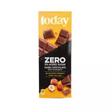 Today Zero Added Sugar Hazelnut Dark Chocolate	65g