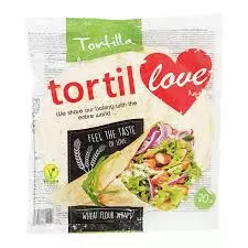 Totilove Tortilla Vegan Wheat Wrap Bread Bag	480g -