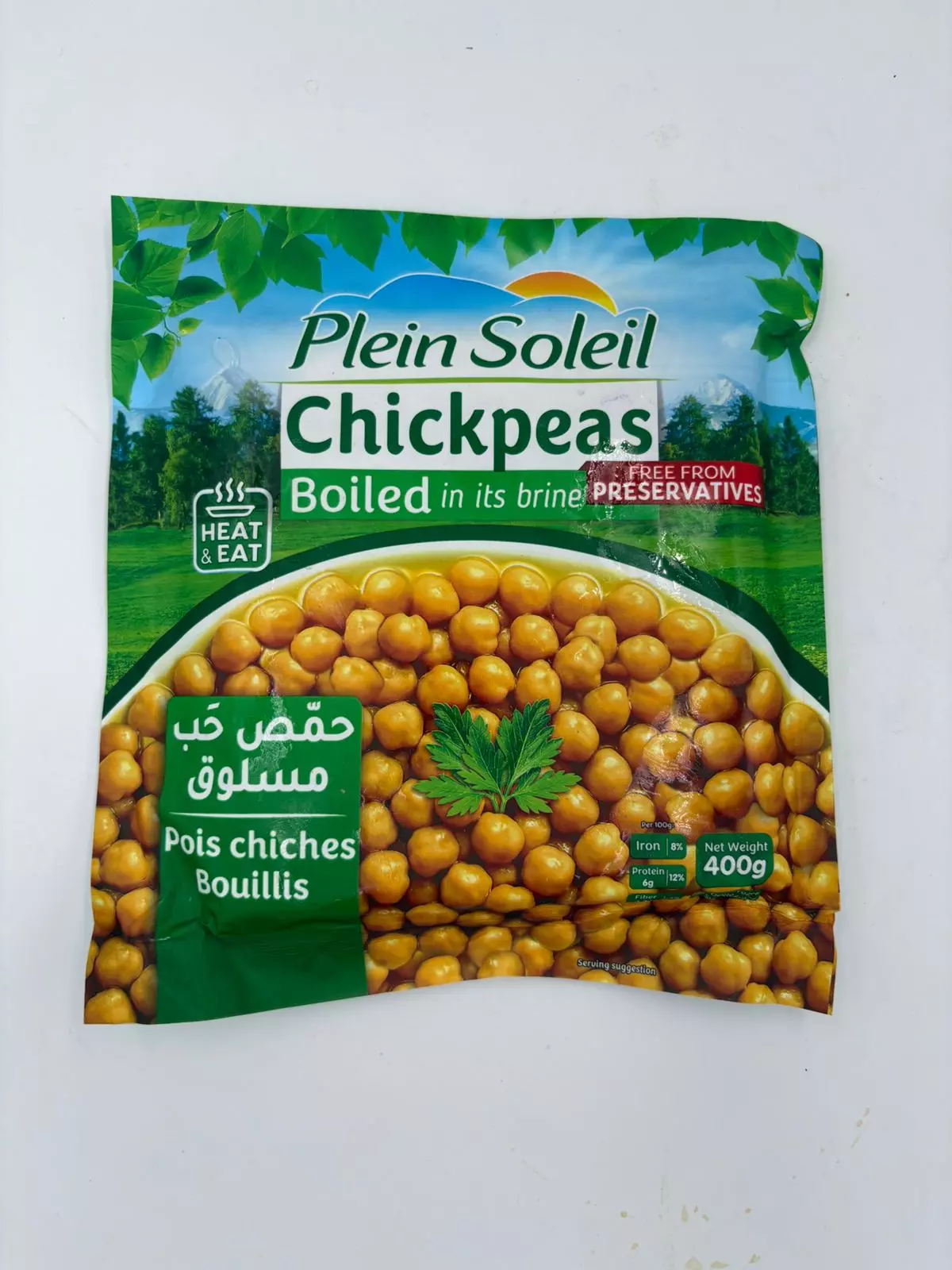 Plein Soliel Frozen Ready boiled Chickpeas 400g
