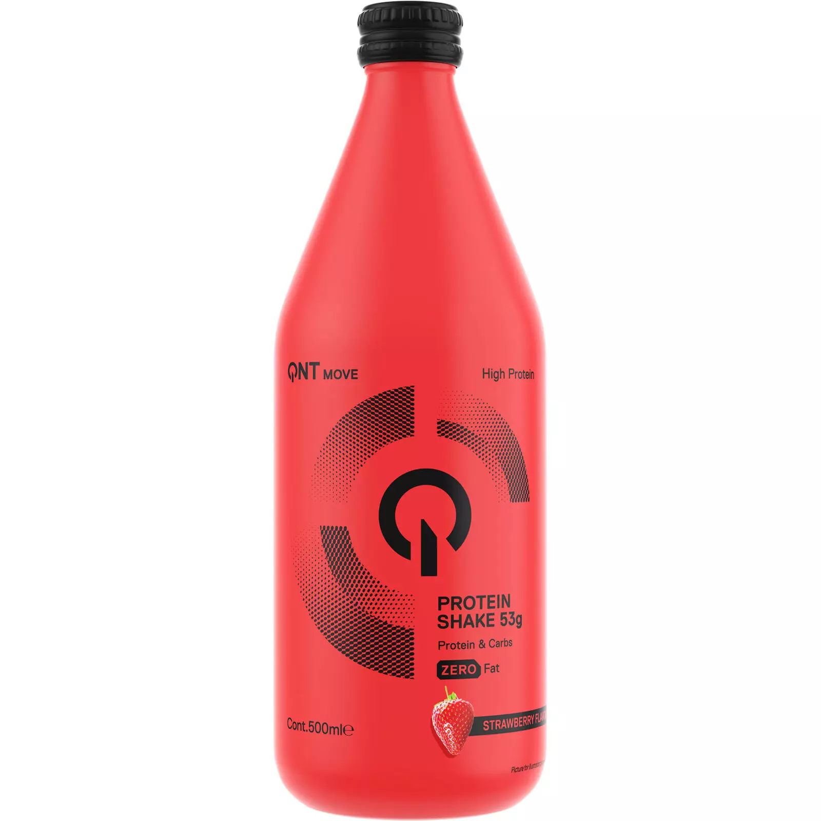 QNT Fit Protein Shake 500ml Ready To Drink Protein Shake Fat Free RTD RTDs Strawberry