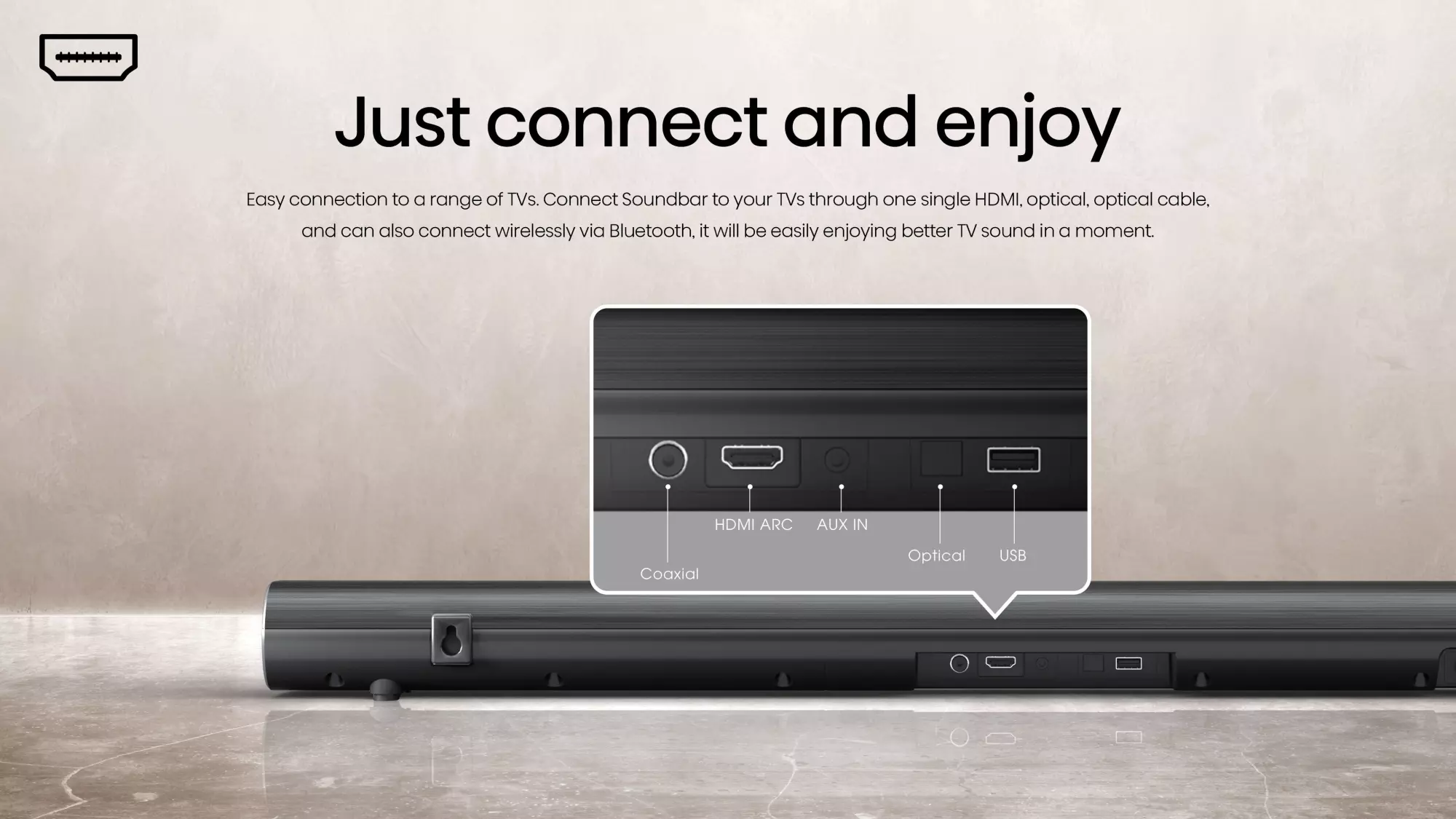 Hisense Soundbar with Subwoofer 120W 2.1CH (HS212)