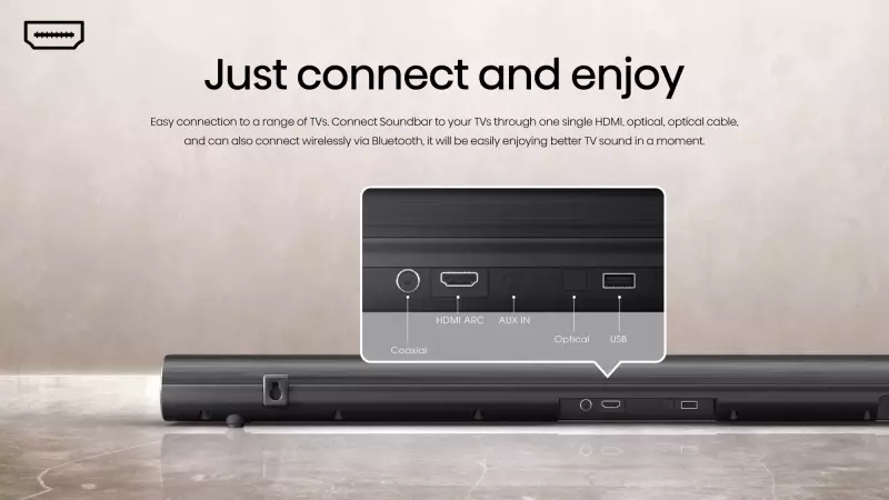 Hisense Soundbar with Subwoofer 120W 2.1CH (HS212)