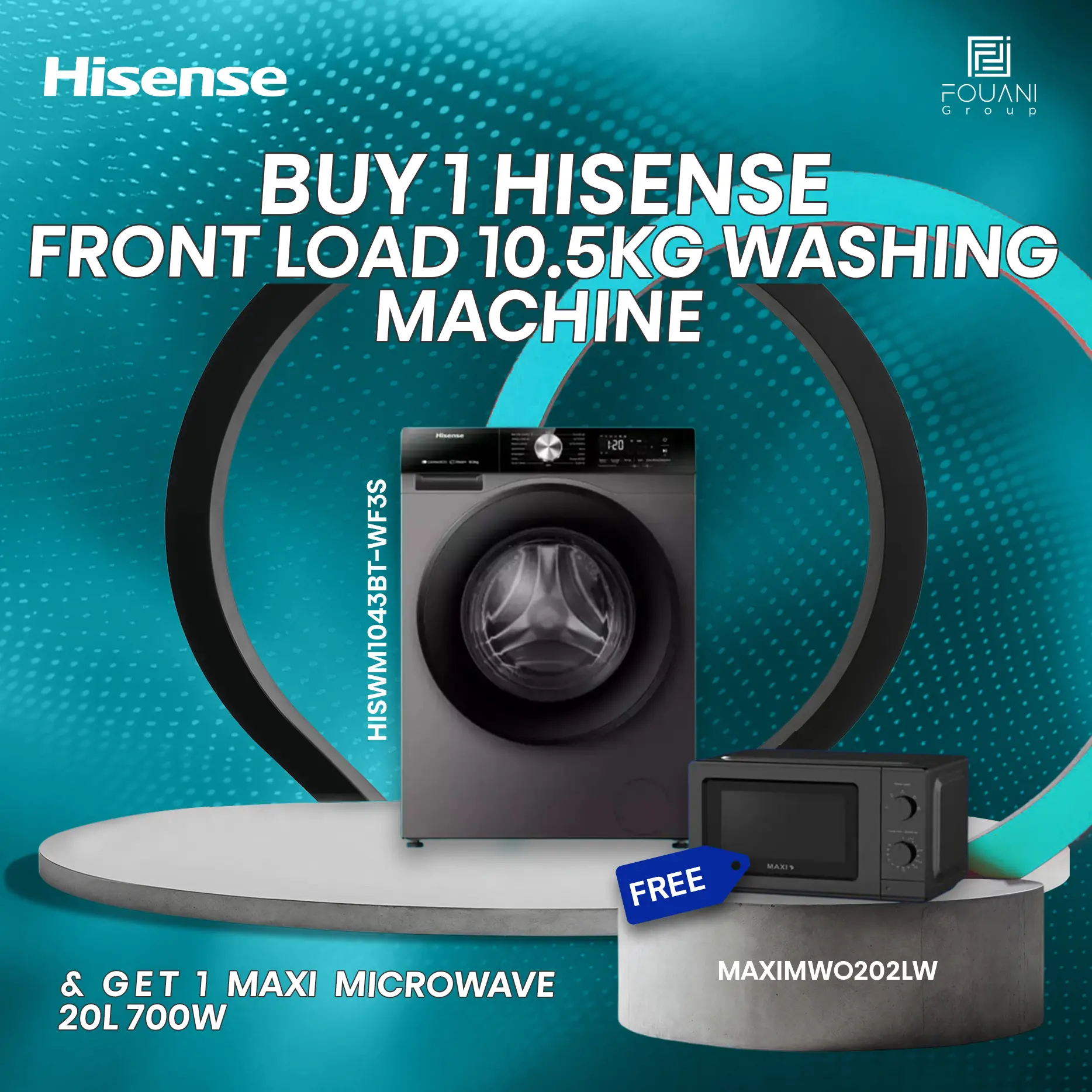 Hisense Front Load 10.5KG (WF3S1043BT) Washing Machine Hisense Front Load 10.5KG (WF3S1043BT) Washing Machine