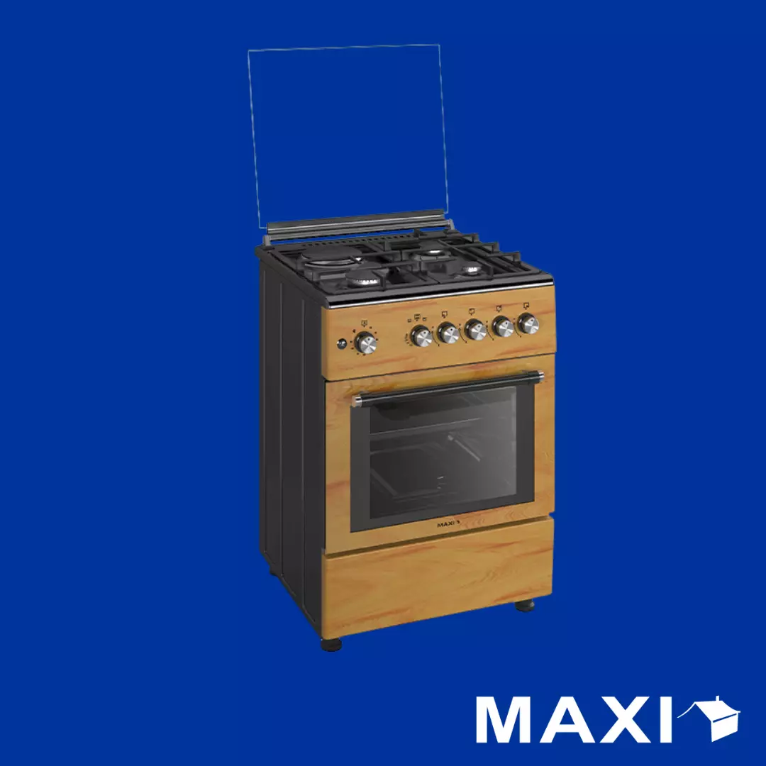 Maxi Gas Cooker 60x60 CM (3+1) Burners IGL Wood (TR) Maxi Gas Cooker 60x60 CM (3+1) Burners IGL Wood (TR)
