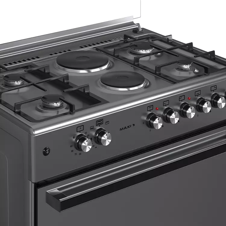 Maxi Gas Cooker 60x90 CM (4+2) Burners Matte Inox (TR)