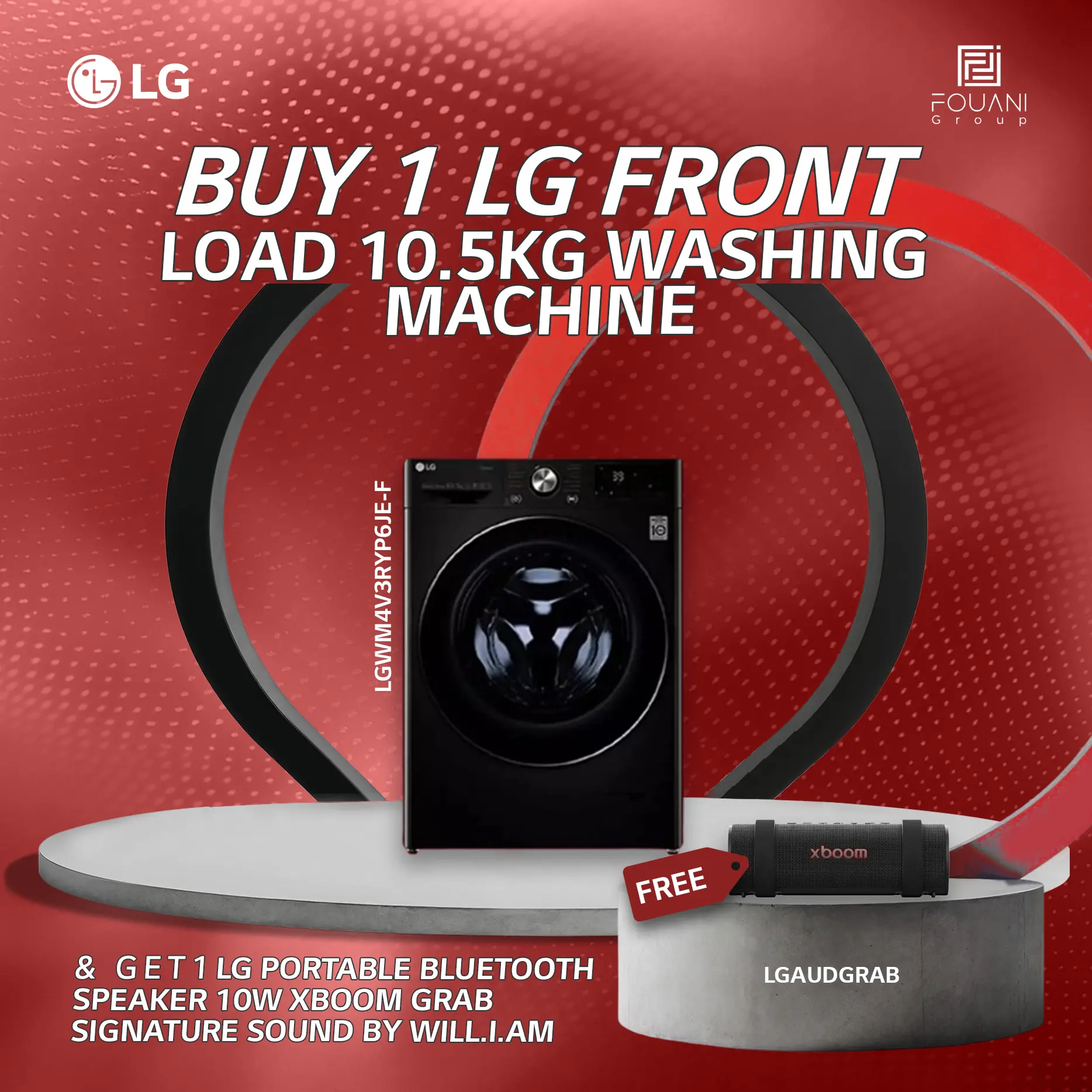 LG Front Load 10.5KG (F4V3RYP6JE) Washing Machine
