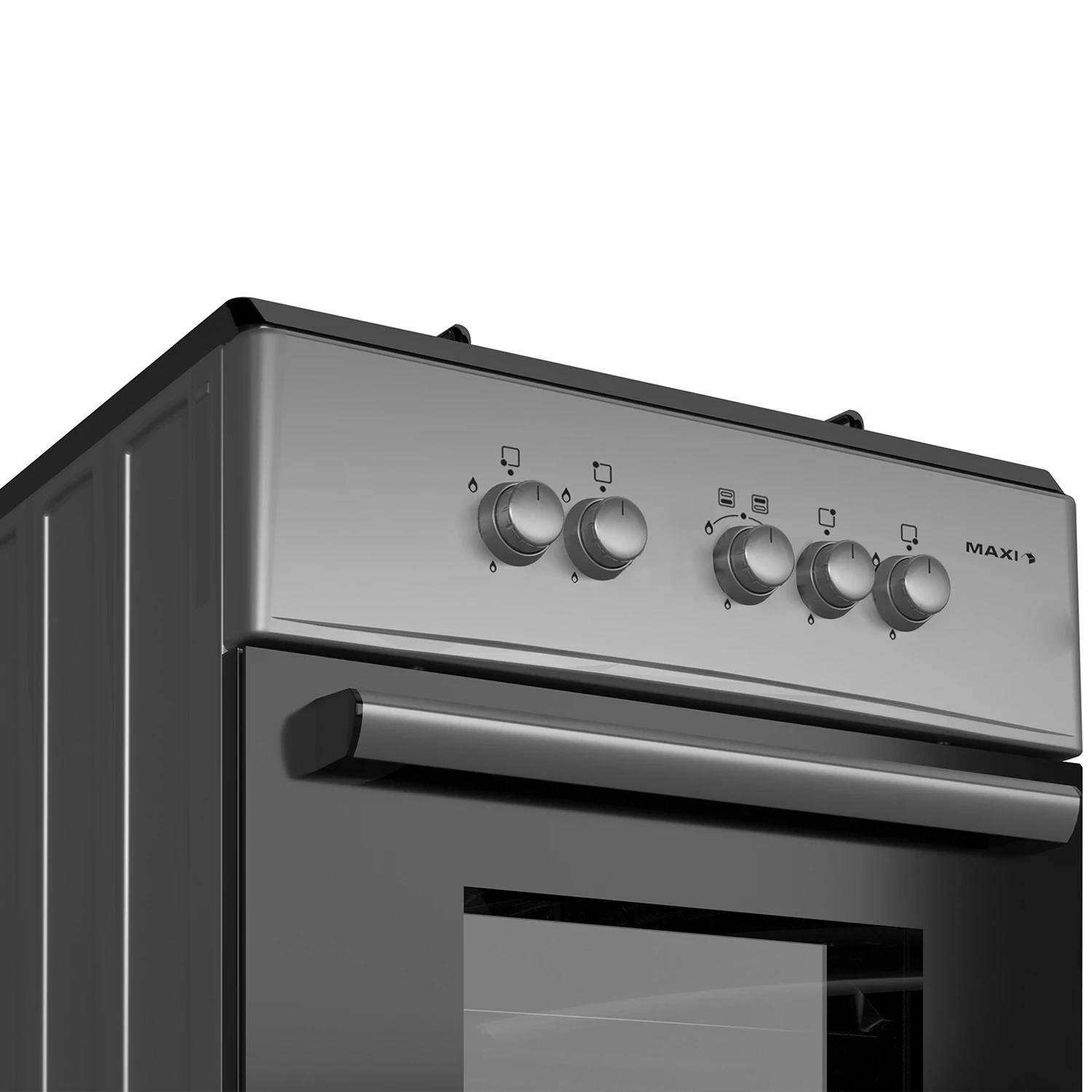 Maxi Gas Cooker 60x60 CM (4) Burners Black & Grey (BASIC)