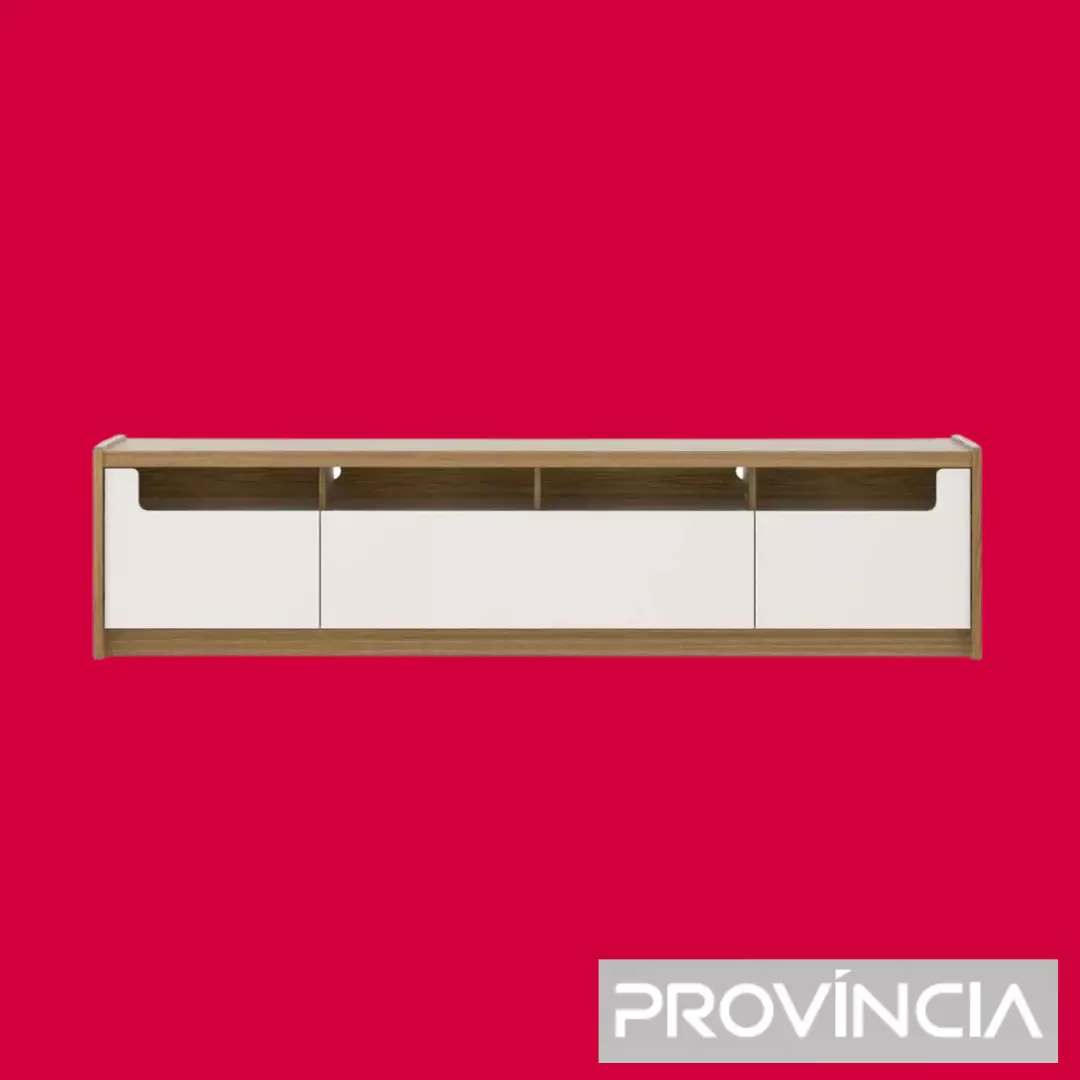 Provincia Oslo TV Stand 2.2m (Off White Gloss/Freij) Provincia Oslo TV Stand 2.2m (Off White Gloss/Freij)