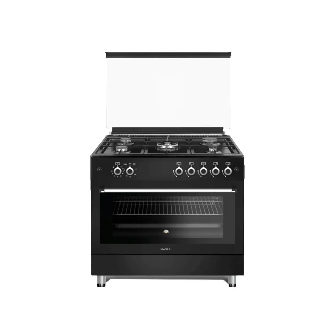 Maxi Gas Cooker 60x90 CM (5) Burners Shine Line Black Matte (FK961MBB)