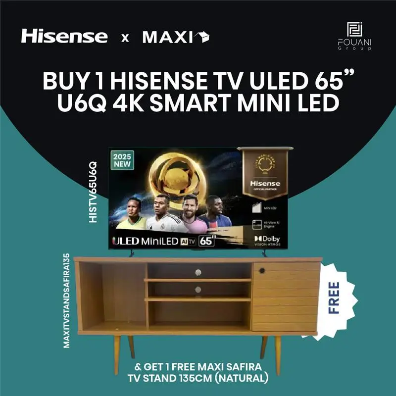 Hisense TV ULED 65 Inch U6Q 4K Smart Mini LED