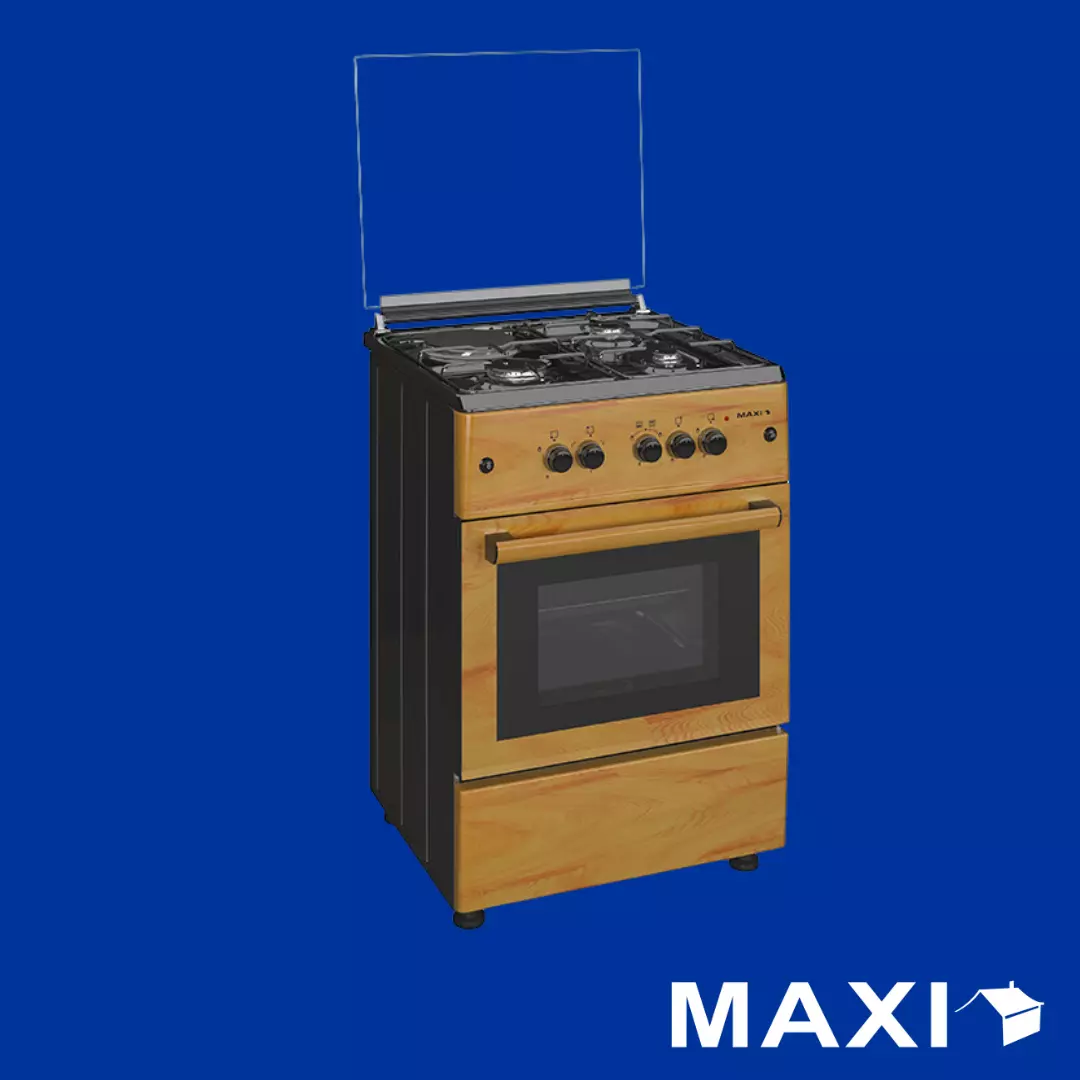 Maxi Gas Cooker 60x60 CM (3+1) Burners IGL Wood