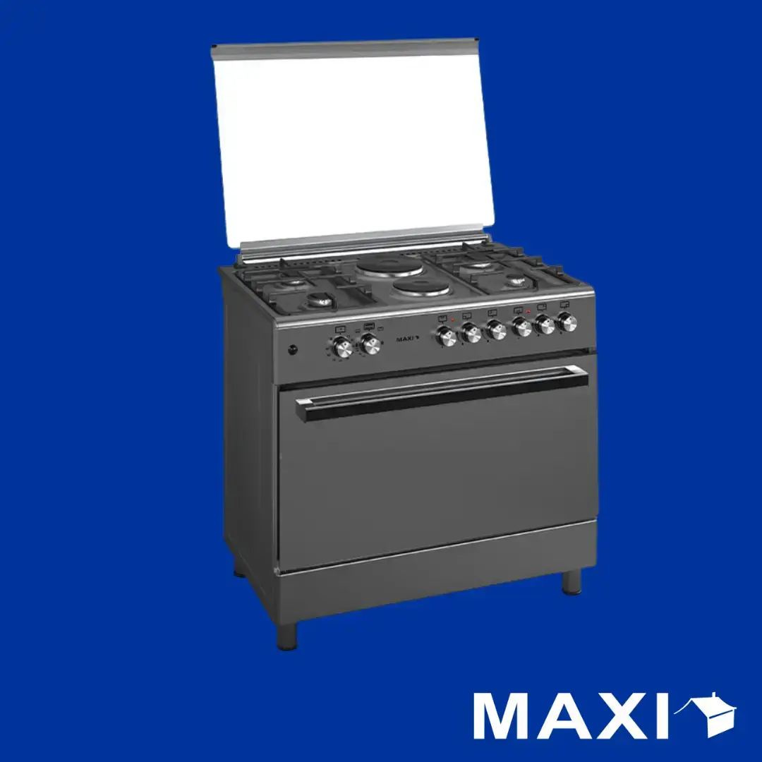 Maxi Gas Cooker 60x90 CM (4+2) Burners Matte Inox (TR)