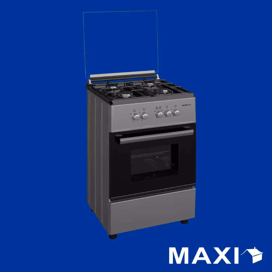 Maxi Gas Cooker 60x60 CM (4) Burners Black & Grey (BASIC) Maxi Gas Cooker 60x60 CM (4) Burners Black & Grey (BASIC)