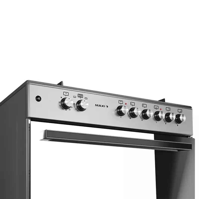 Maxi Gas Cooker 60x90 CM (4+2) Burners Matte Inox (TR)