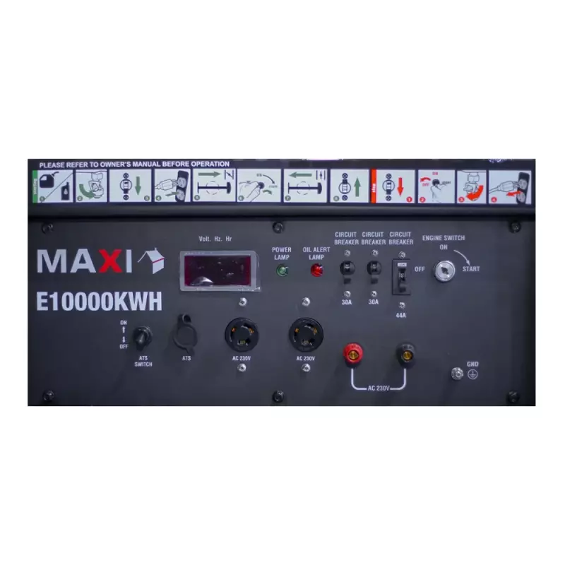 Maxi Generator 12.5kVa | 10kW | with Key & Wheels (E10000KWH)