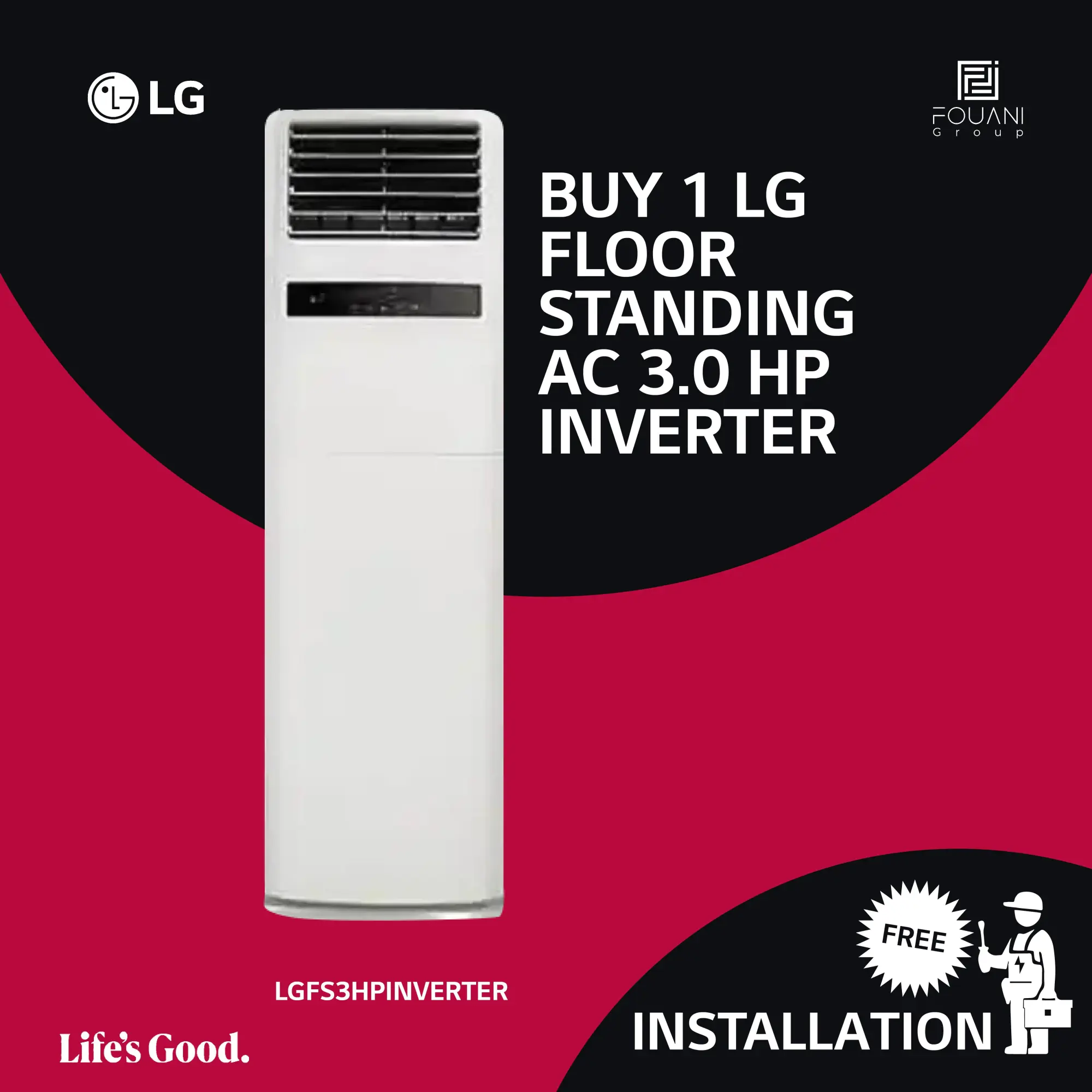 LG Floor Standing AC 3.0 HP Inverter