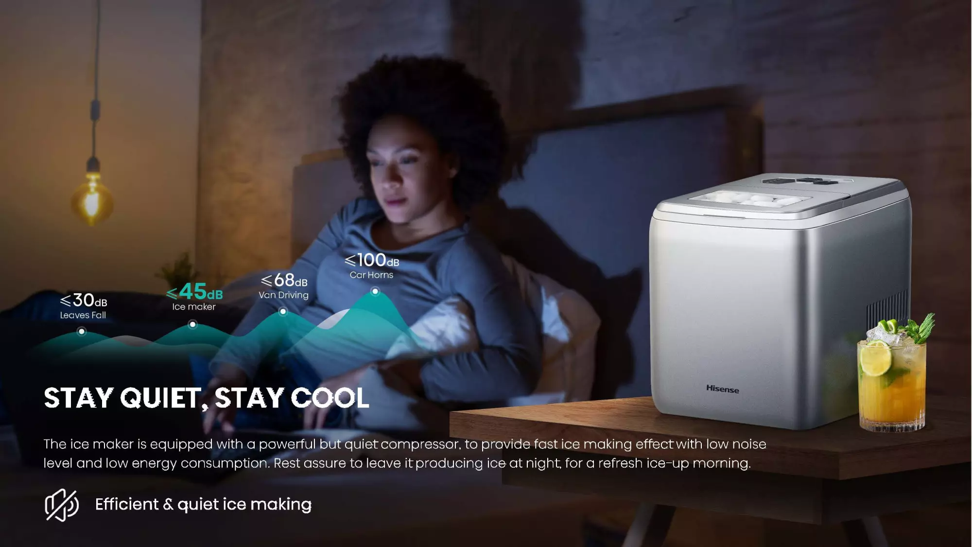 Hisense Ice Maker 12KG/24h 1000mL water tank (ICM1263)