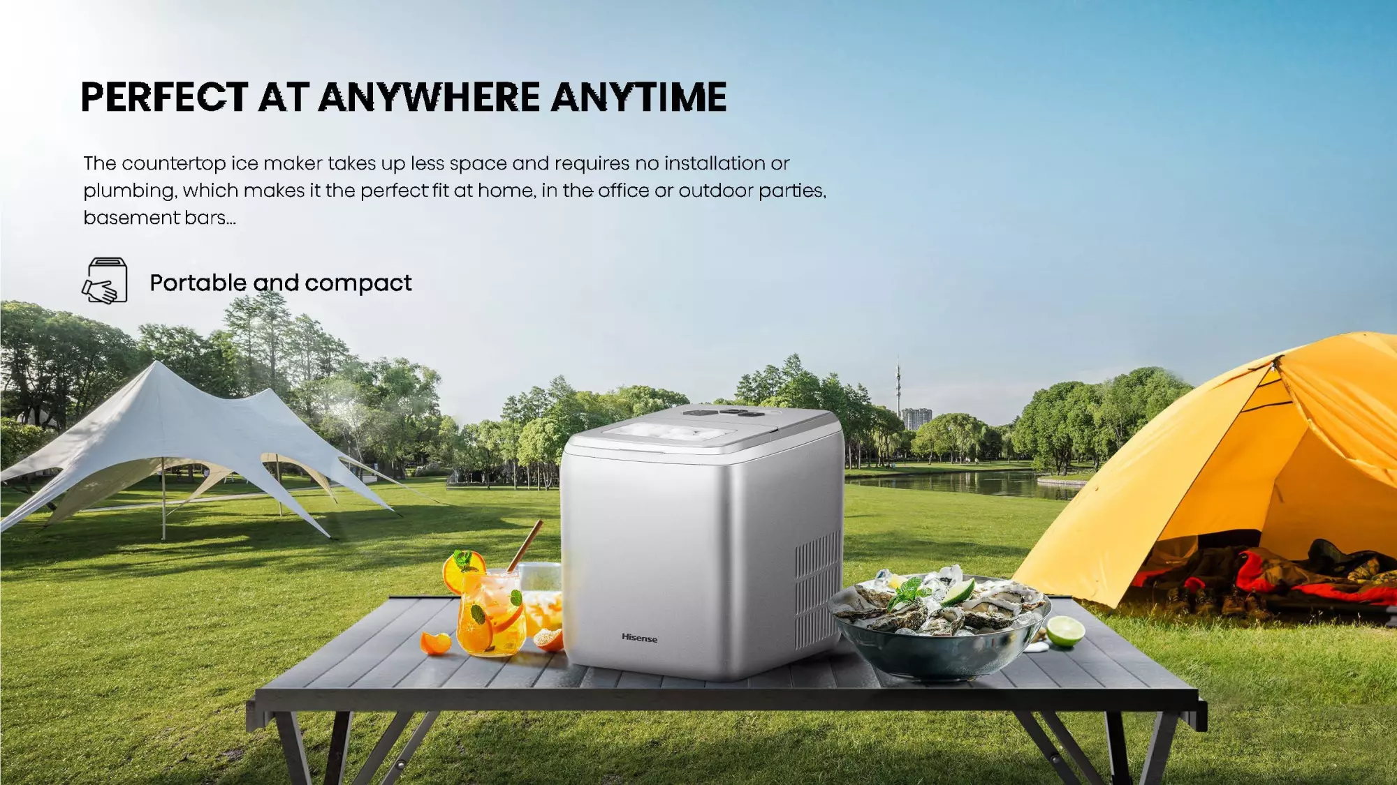 Hisense Ice Maker 12KG/24h 1000mL water tank (ICM1263) Hisense Ice Maker 12KG/24h 1000mL water tank (ICM1263)