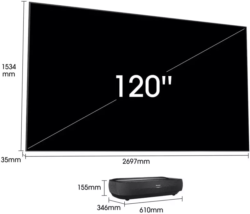 Hisense Laser TV 120 Inch L9 4K Smart