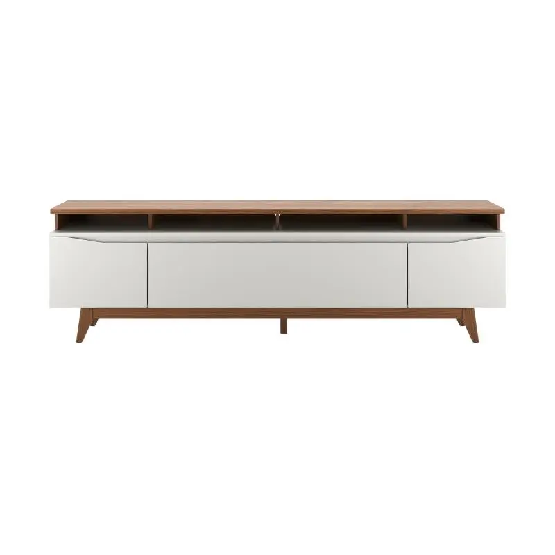 Provincia Flynt TV Stand 2.2m (Off White Matte/Cinamomo)