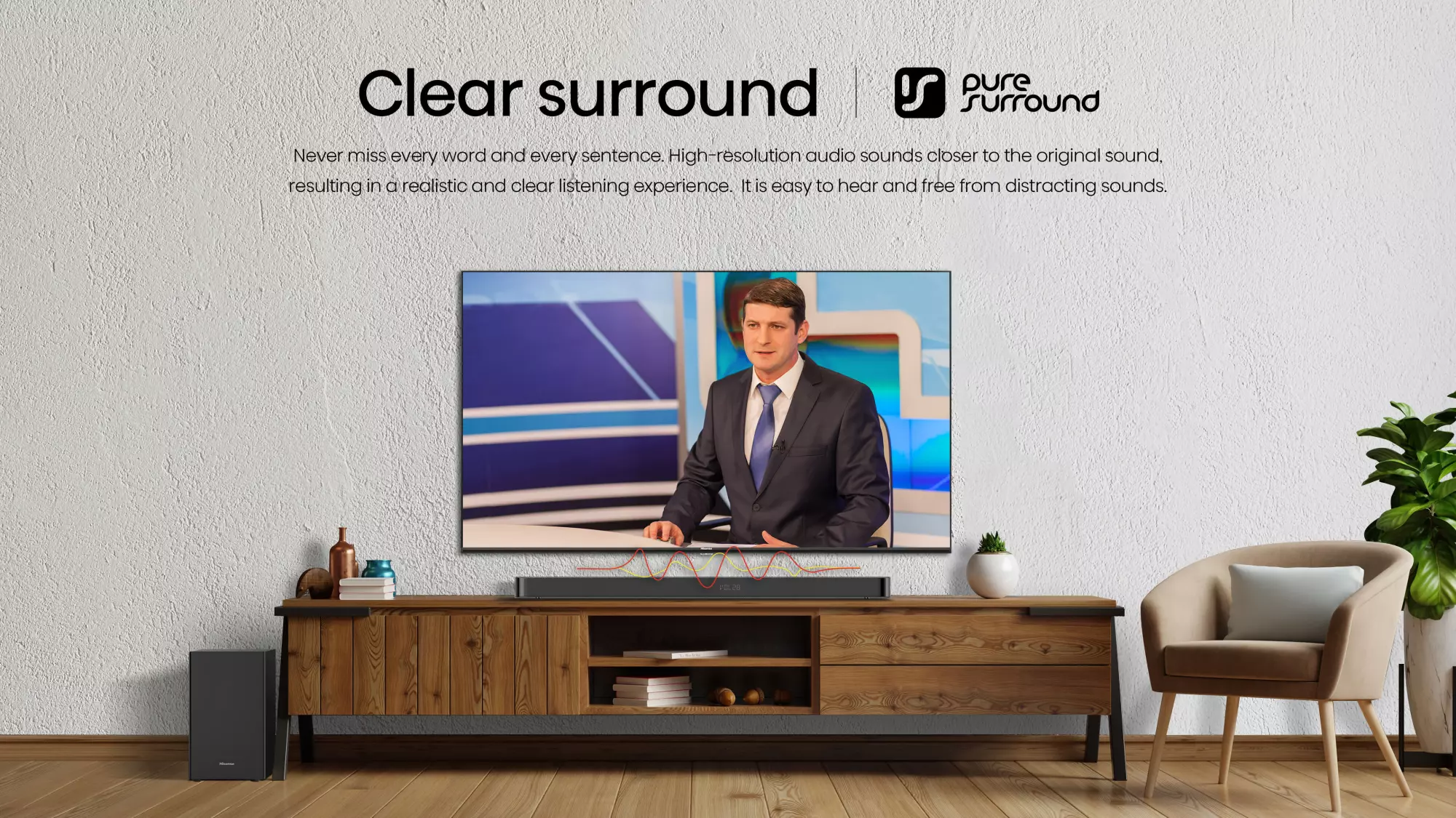 Hisense Soundbar with Subwoofer 120W 2.1CH (HS212)