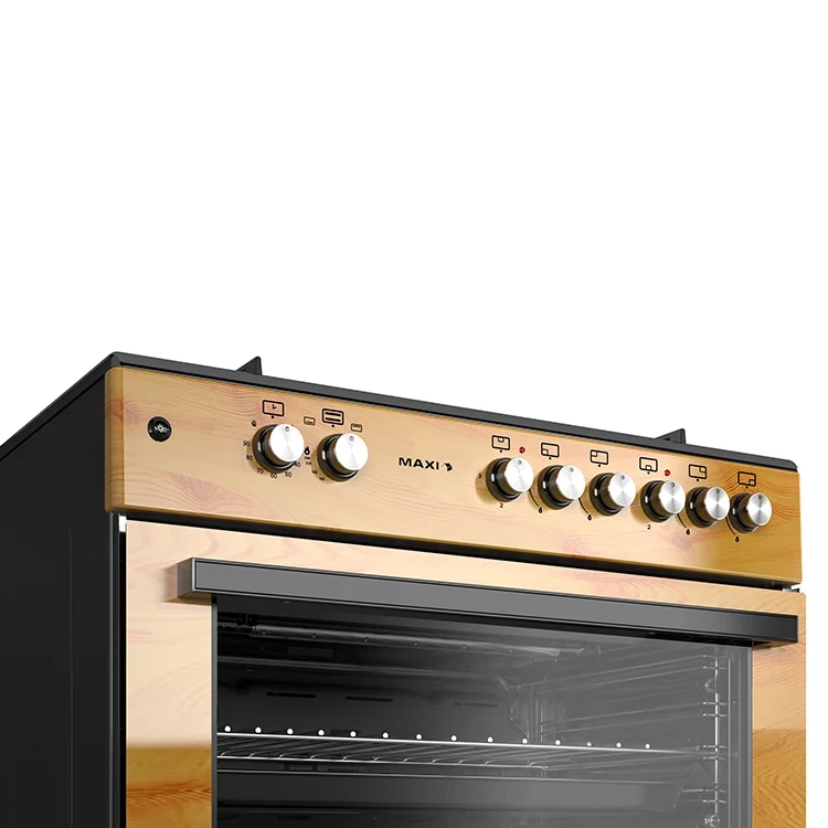 Maxi Gas Cooker 60x90 CM (4+2) Burners Wood (TR) Maxi Gas Cooker 60x90 CM (4+2) Burners Wood (TR)