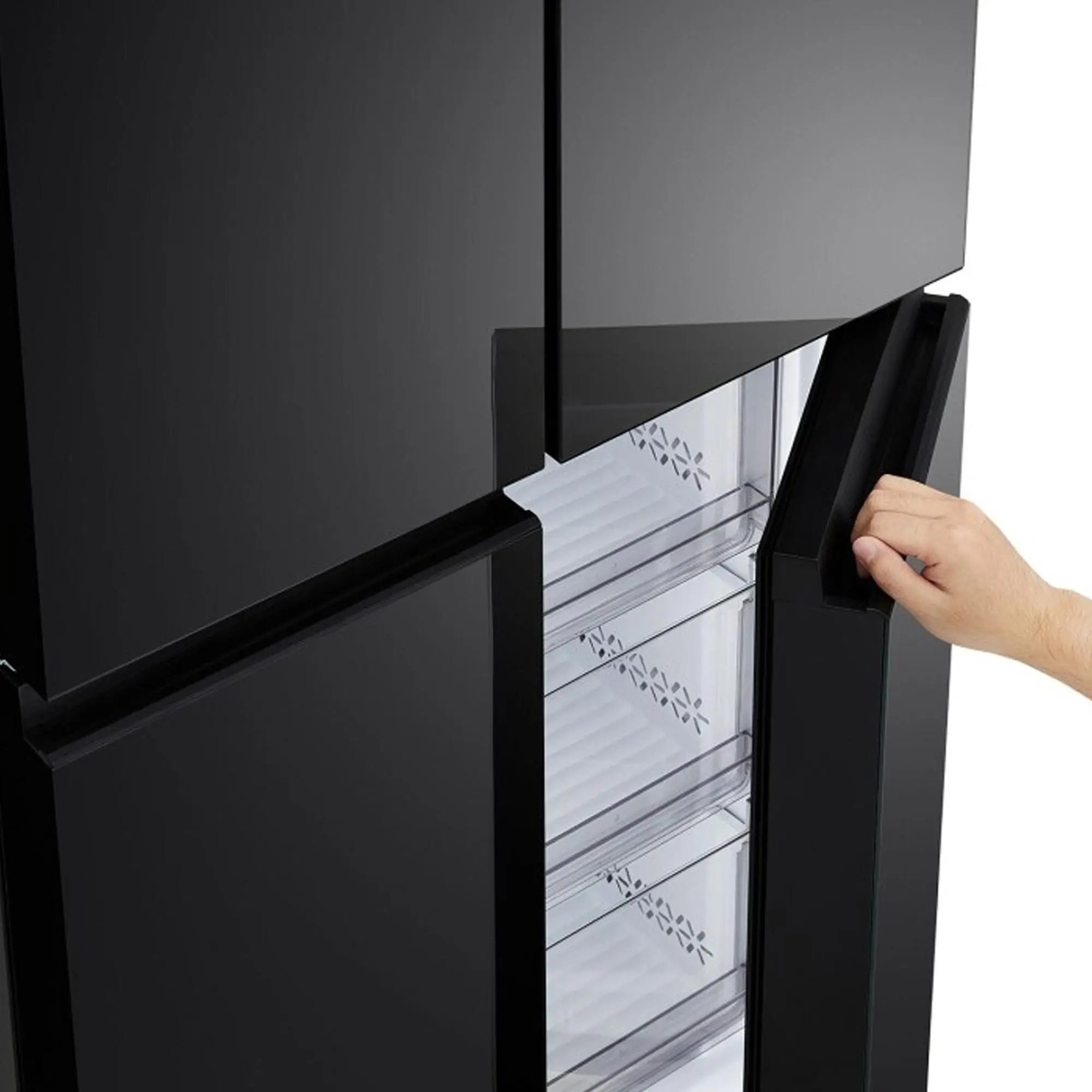 LG Cross Door Refrigerator 400L (GCFB41FPLAM) Black Glass