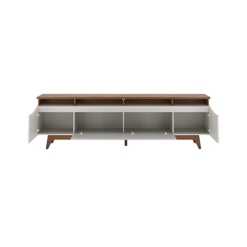Provincia Flynt TV Stand 2.2m (Off White Matte/Cinamomo)
