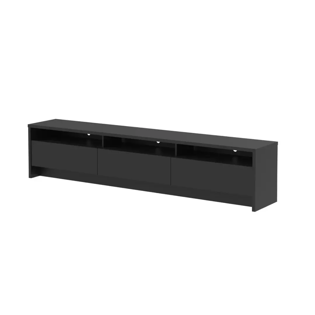 Provincia Aspen TV Stand 2.2m Preto Fosco (Black Matte)