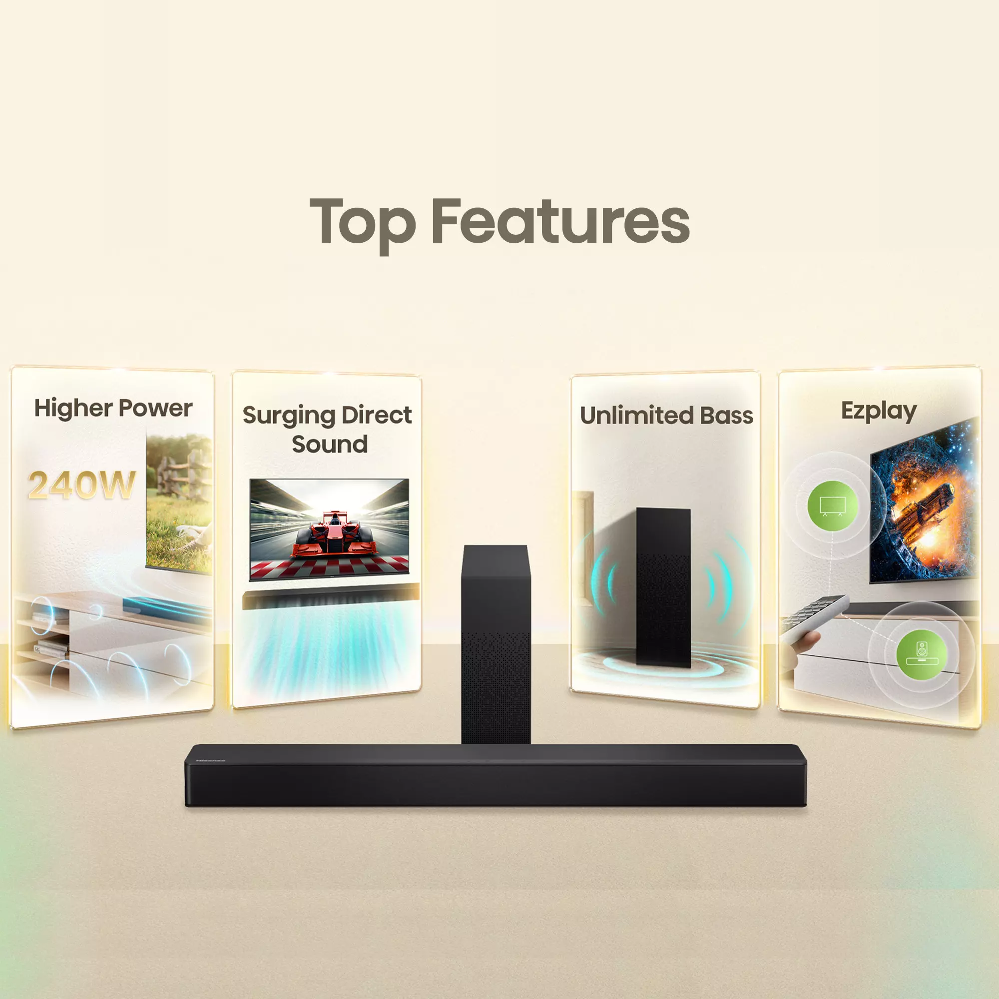 Hisense Soundbar with Subwoofer 240W 2.1CH (HS2100)
