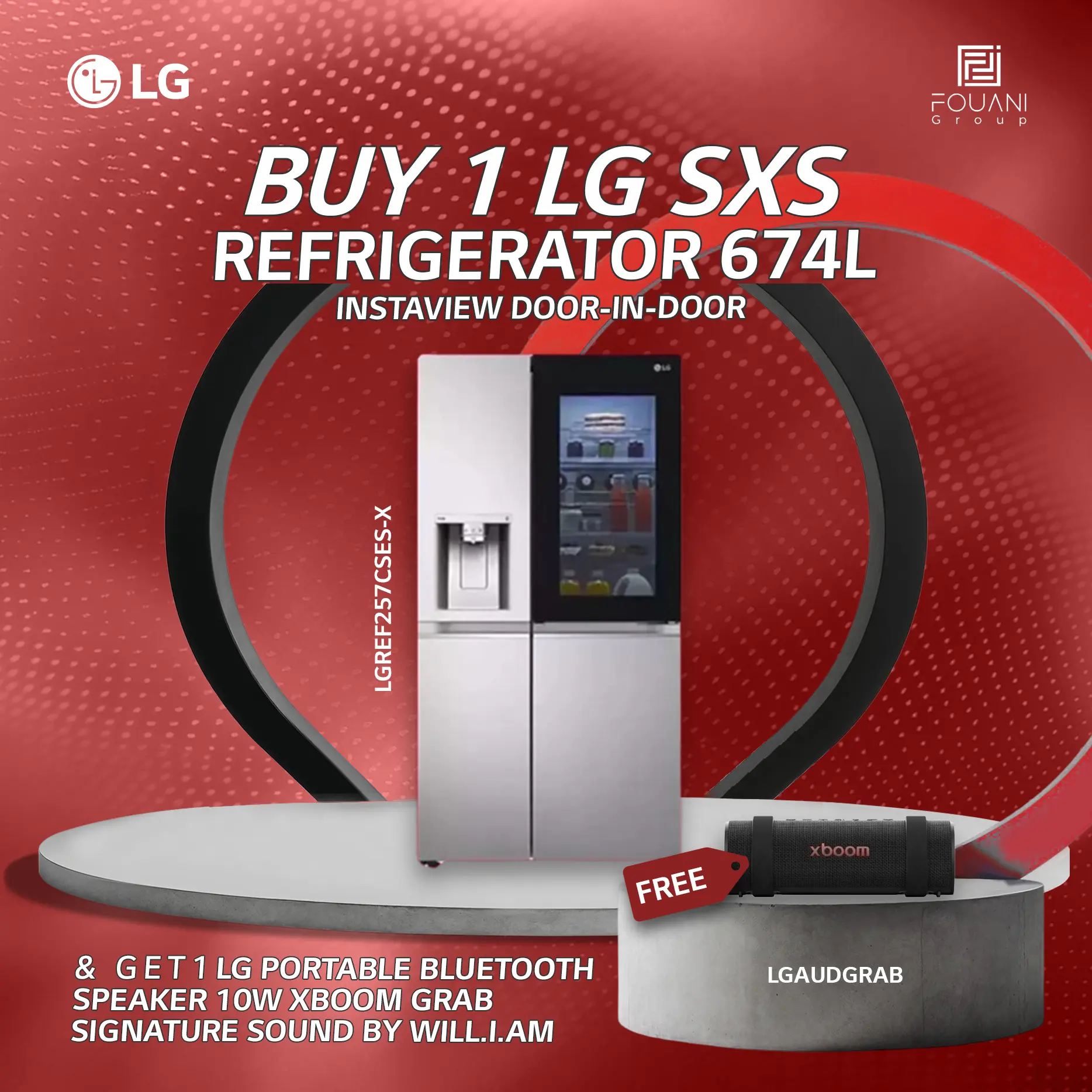 LG SxS Refrigerator 674L (GC-X257CSES) InstaView Door-in-Door LG SxS Refrigerator 674L (GC-X257CSES) InstaView Door-in-Door