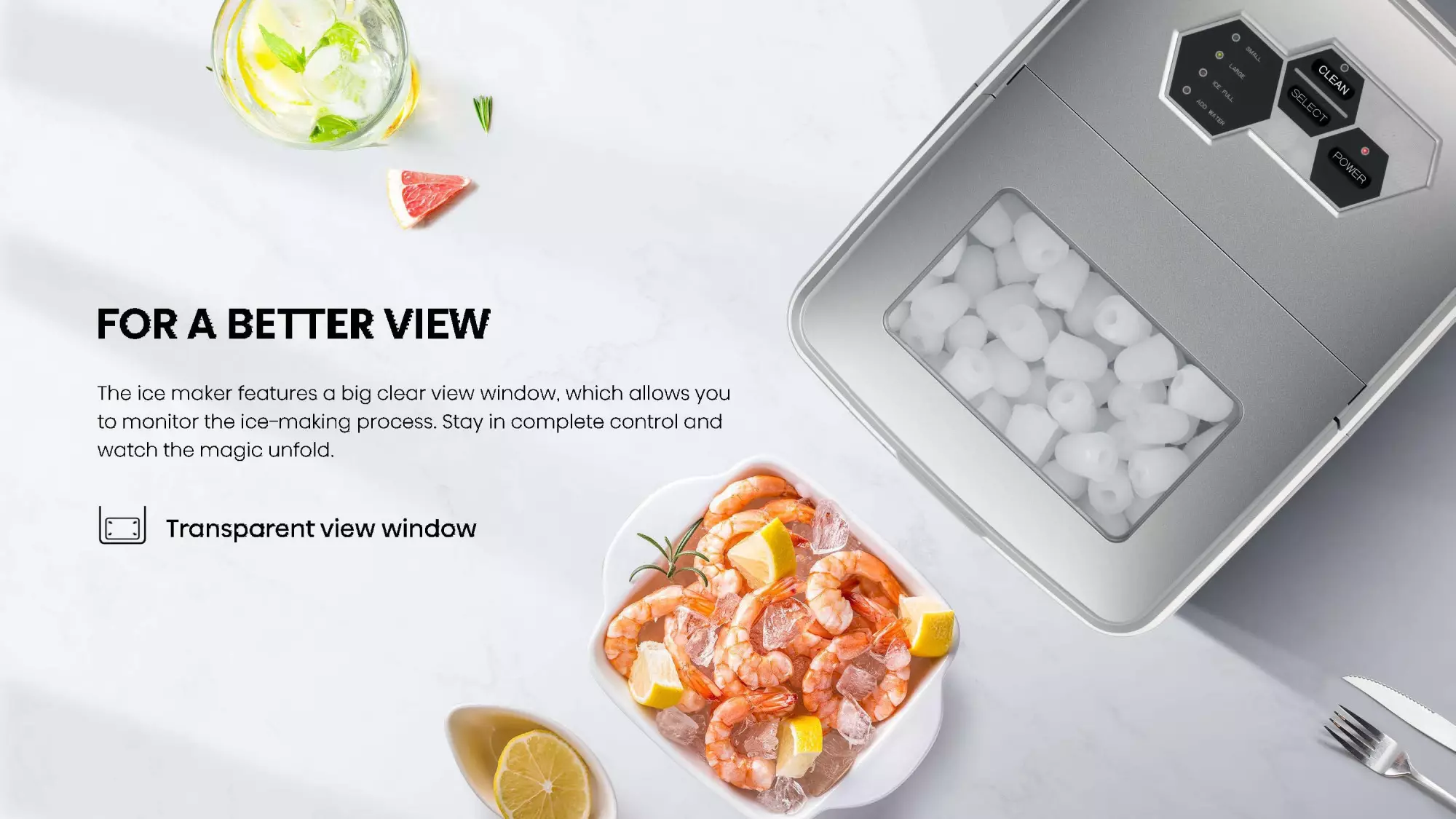 Hisense Ice Maker 12KG/24h 1000mL water tank (ICM1263)