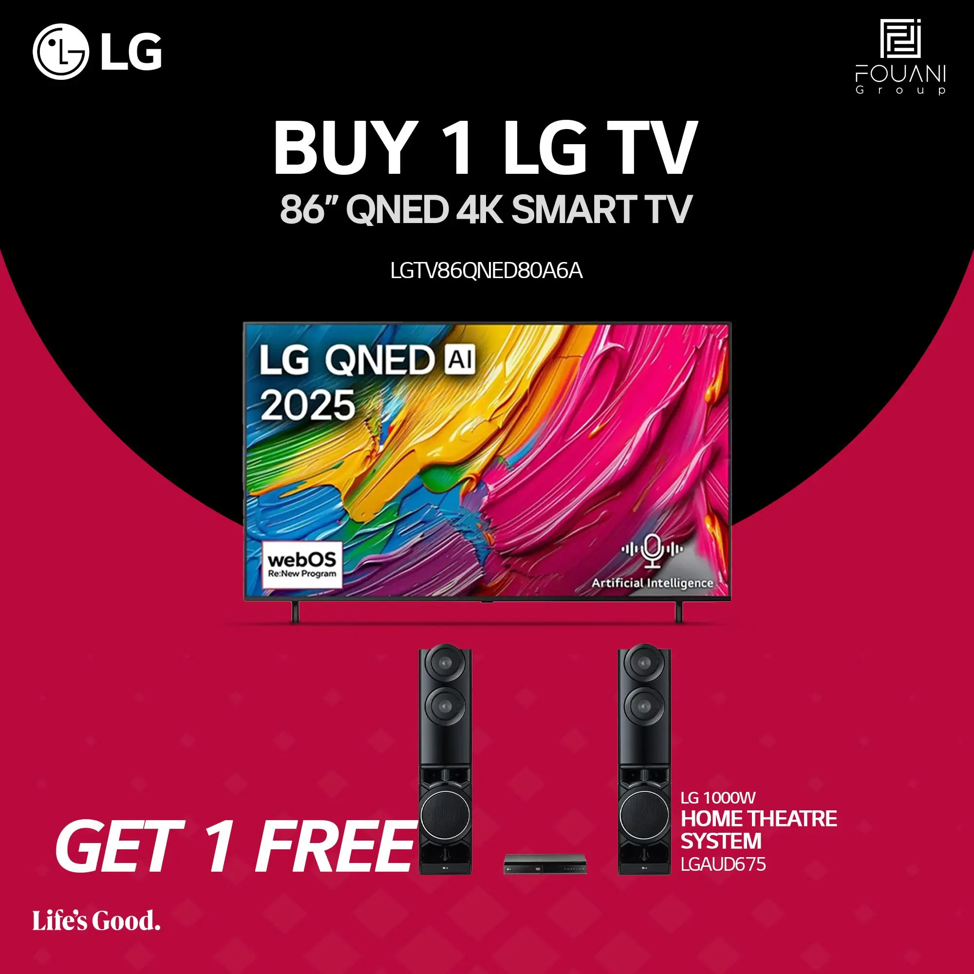 LG TV QNED 86 Inch QNED80 4K Smart TV 2025 LG TV QNED 86 Inch QNED80 4K Smart TV 2025