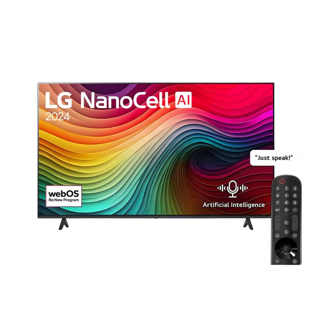 LG TV NanoCell 55 Inch NANO80 4K Smart TV AI Magic remote HDR10 webOS24 LG TV NanoCell 55 Inch NANO80 4K Smart TV AI Magic remote HDR10 webOS24