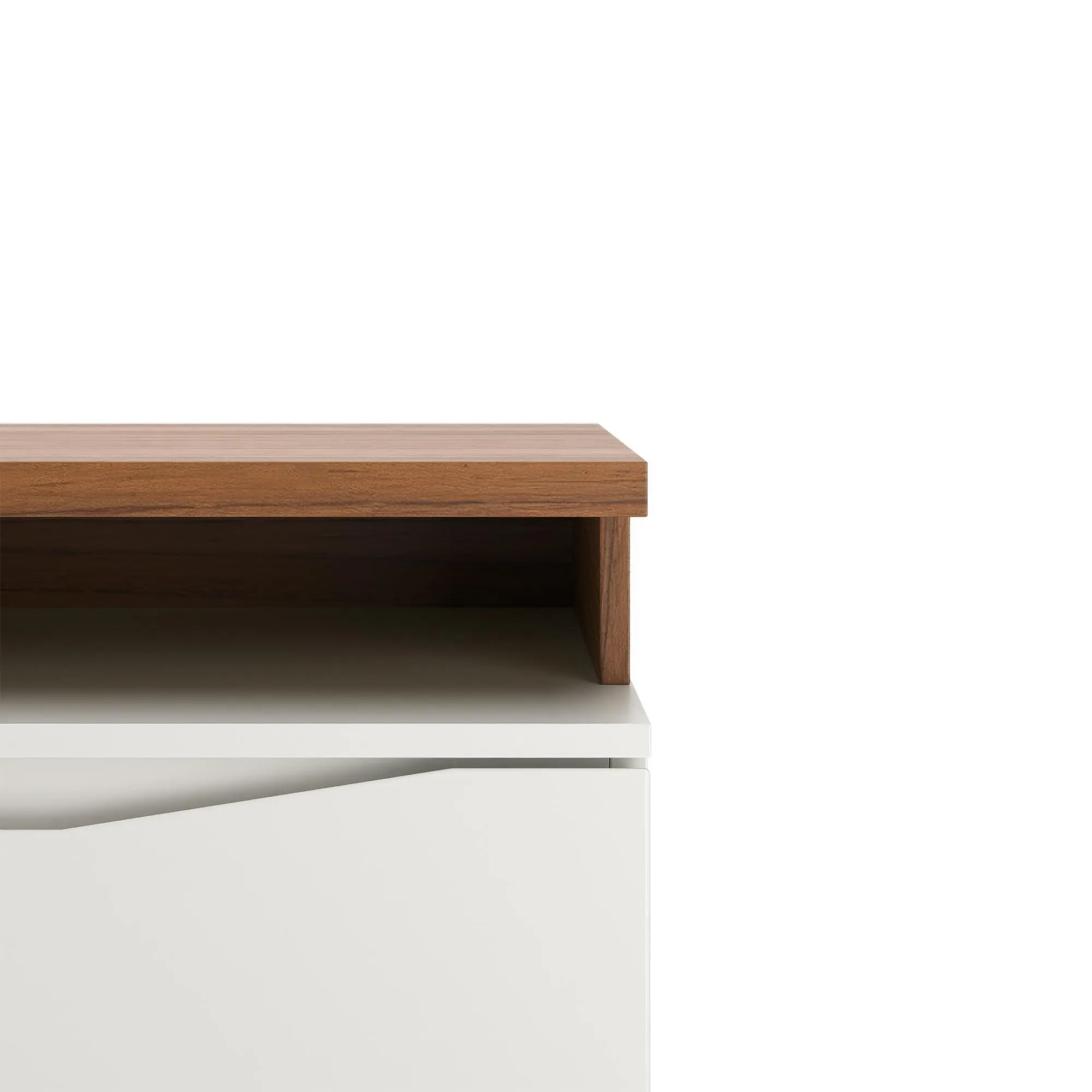 Provincia Flynt TV Stand 2.2m (Off White Matte/Cinamomo) Provincia Flynt TV Stand 2.2m (Off White Matte/Cinamomo)