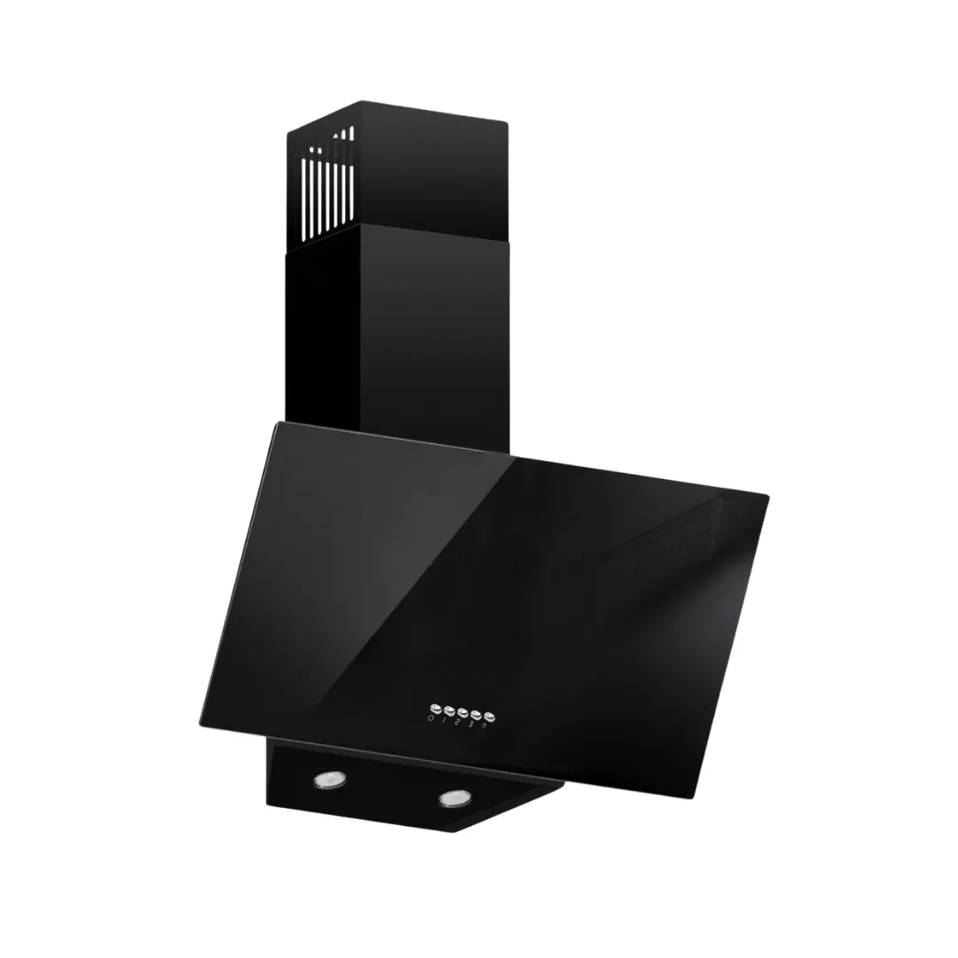 Maxi Hood 60cm Angled Curved (D001BL) Black Glass Maxi Hood 60cm Angled Curved (D001BL) Black Glass