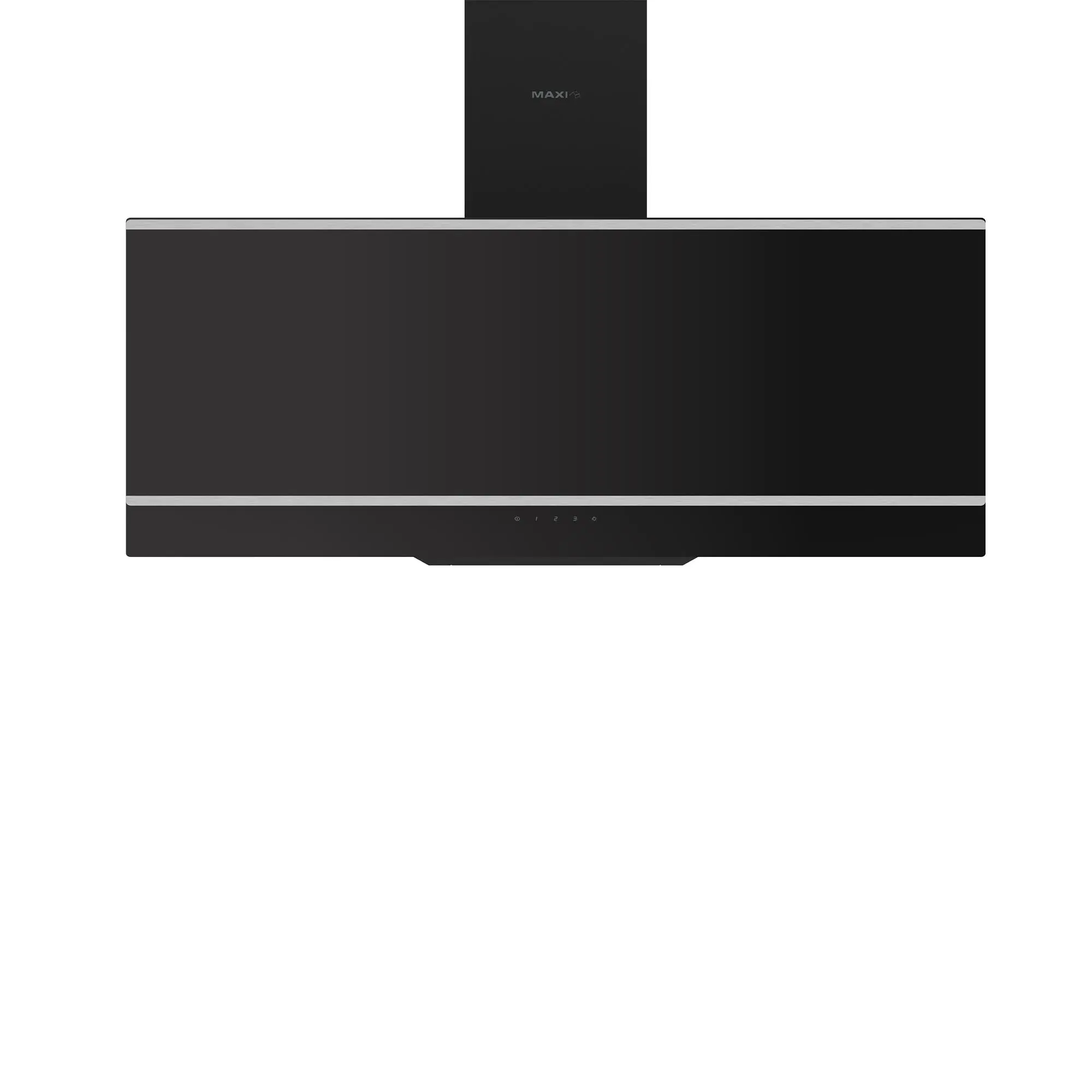 Maxi Hood 90cm Angled Curved (D0029BL) Black Glass