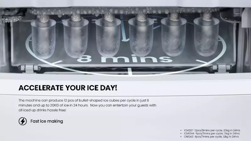 Hisense Ice Maker 12KG/24h 1000mL water tank (ICM1263)