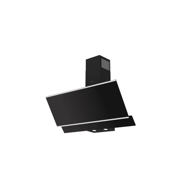 Maxi Hood 90cm Angled Curved (D0029BL) Black Glass