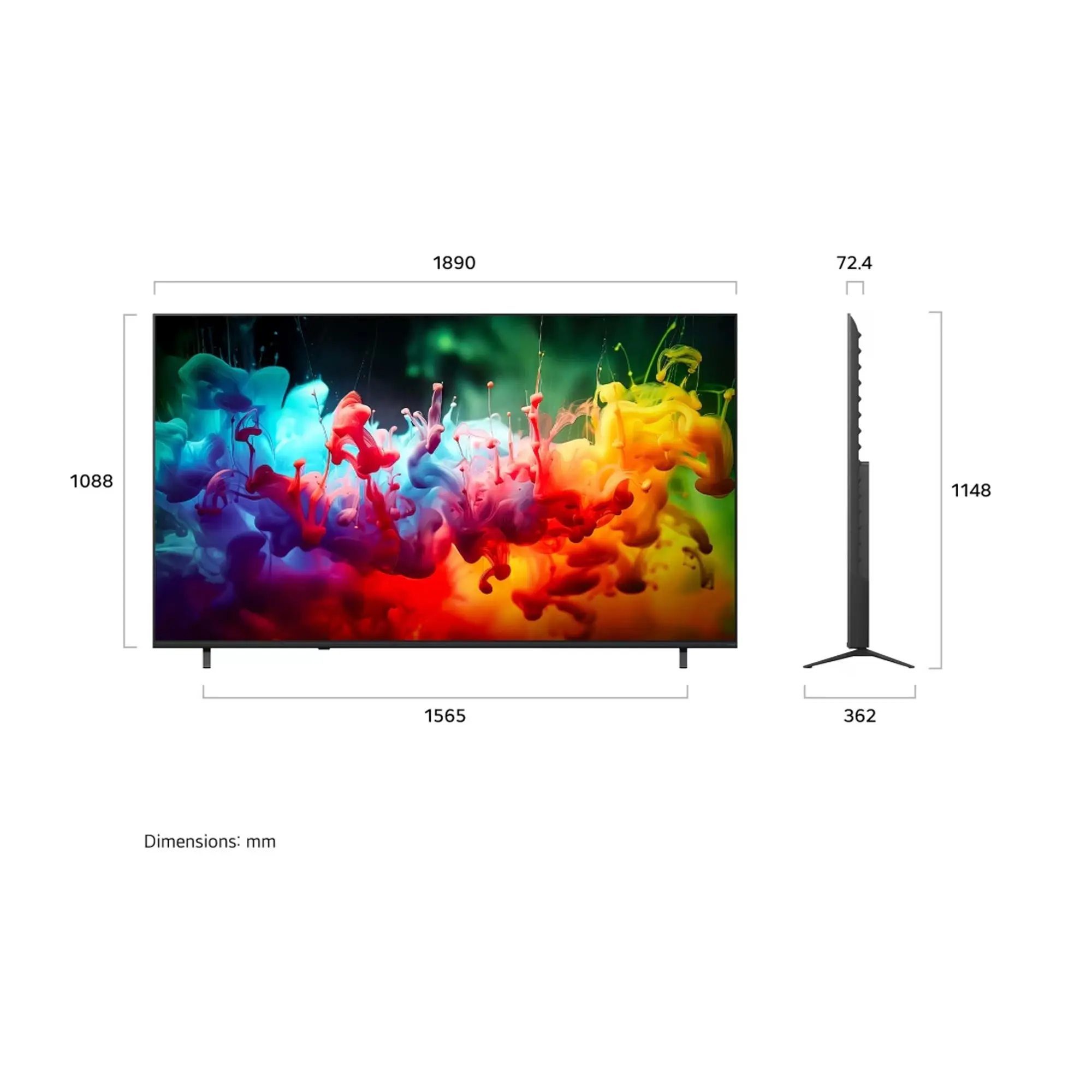 LG TV QNED 85 Inch QNED72B6T 4K Smart TV LG TV QNED 85 Inch QNED72B6T 4K Smart TV