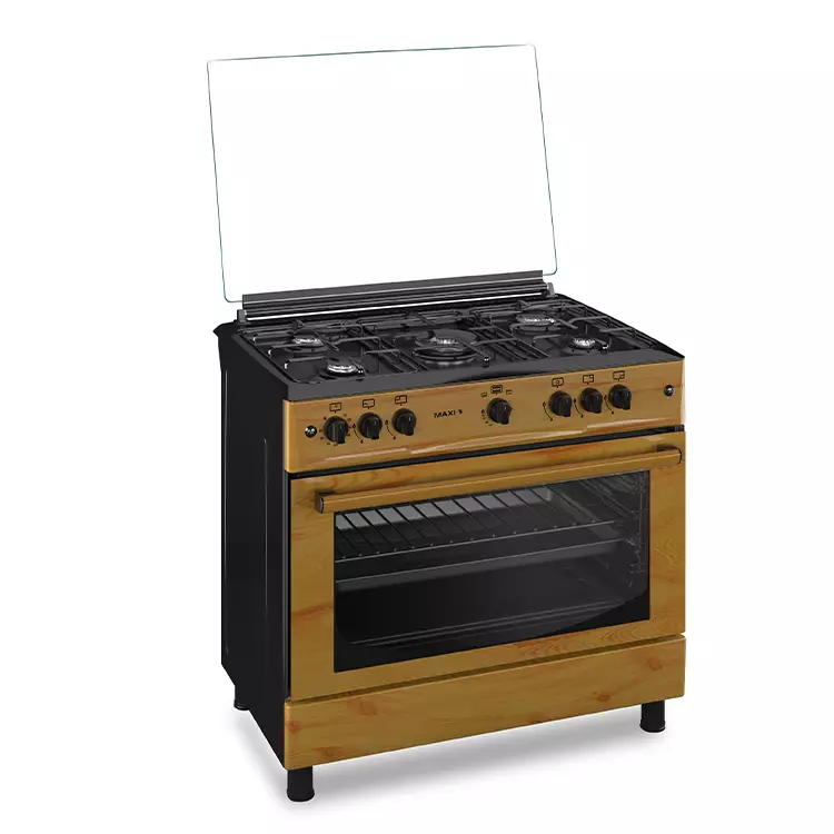 Maxi Gas Cooker 60x90 CM (5) Burners Wood