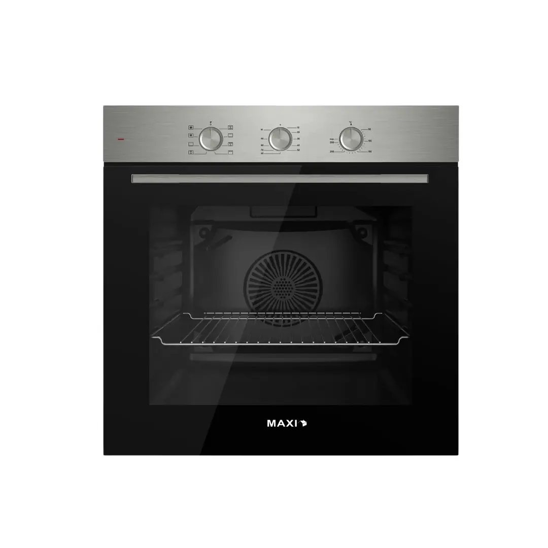 Maxi Electric Built-in Oven 60CM (QBP7SSM) Black & Inox Maxi Electric Built-in Oven 60CM (QBP7SSM) Black & Inox