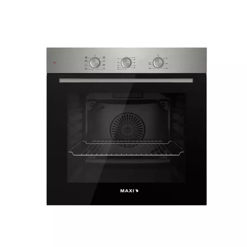 Maxi Electric Built-in Oven 60CM (QBP7SSM) Black & Inox