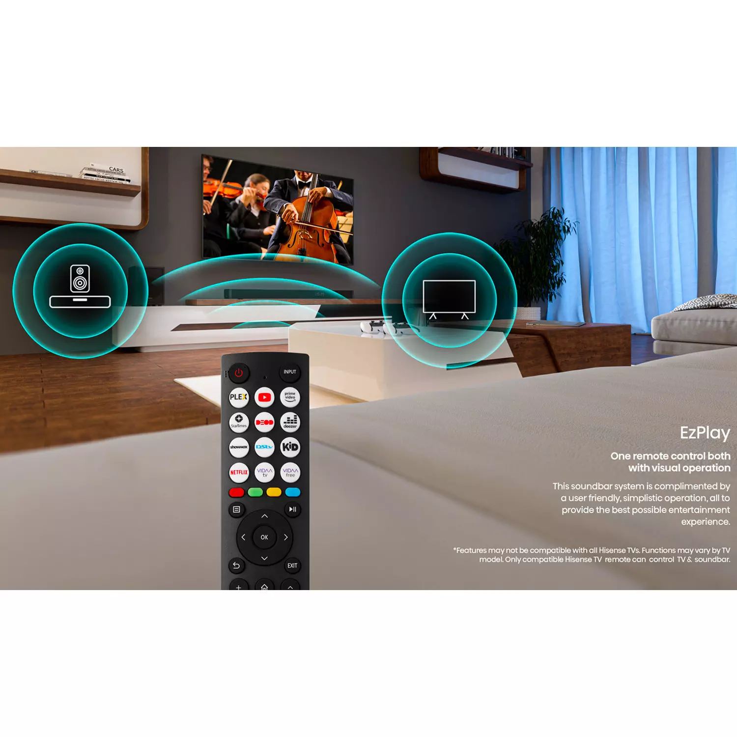 Hisense Soundbar with Subwoofer 280W 3.1CH (AX3100G)