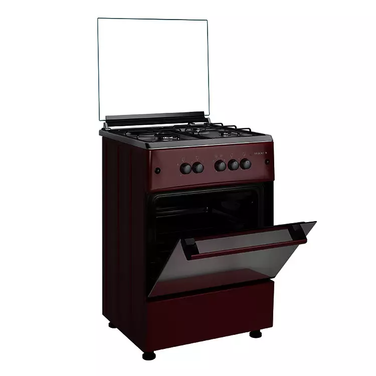 Maxi Gas Cooker 60x60 CM (3+1) Burners Red